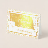 Frohe Weihnachten aus dem Nebraska-Staat | FOTO Folienkarte (Vorderseite)