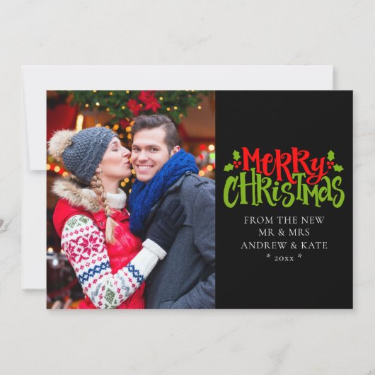 Frohe Weihnachten aus dem neuen Mr. & Mrs. Foto (Vorderseite)