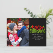 Frohe Weihnachten aus dem neuen Mr. & Mrs. Foto (Stehend Vorderseite)