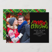 Frohe Weihnachten aus dem neuen Mr. & Mrs. Foto (Vorne/Hinten)