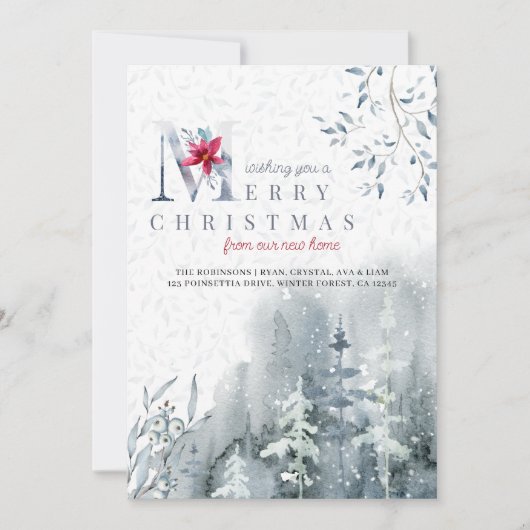Frohe Weihnachten aus dem neuen Zuhause Winter For Ankündigung (Vorderseite)