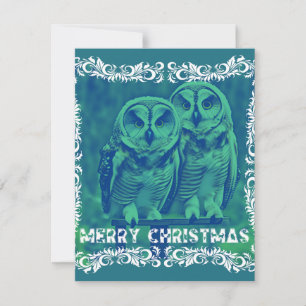 Frohe Weihnachten aus dem Owls Green Mitteilungskarte