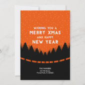 Frohe Weihnachten aus dem Wald mit Schnee Karte (Vorderseite)