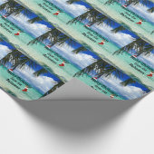 Frohe Weihnachten aus den Bahamas Geschenkpapier (Ecke)