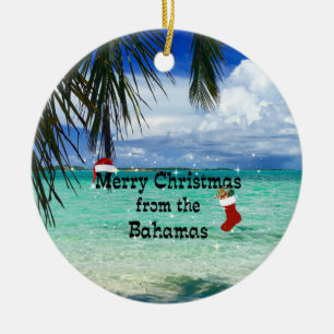 Frohe Weihnachten aus den Bahamas Keramik Ornament