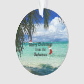 Frohe Weihnachten aus den Bahamas Ornament (Vorderseite)