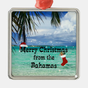 Frohe Weihnachten aus den Bahamas Ornament Aus Metall
