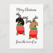 Frohe Weihnachten aus den beiden Dackeln (Vorderseite)
