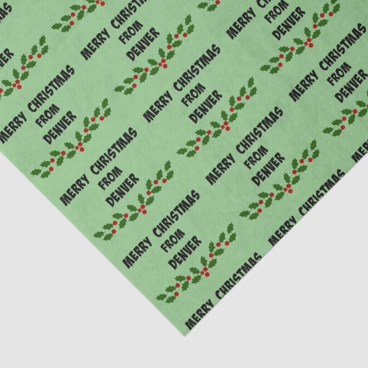 Frohe Weihnachten aus Denver Seidenpapier (Ausschnitt)