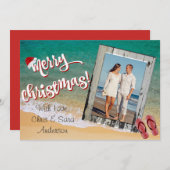 Frohe Weihnachten aus der Beach Weihnachtskarte (Vorne/Hinten)