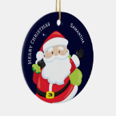 Frohe Weihnachten aus der Familie Keramik Ornament (Rechts)