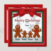 Frohe Weihnachten aus der Familie von Vier Lebkuch (Vorne/Hinten)