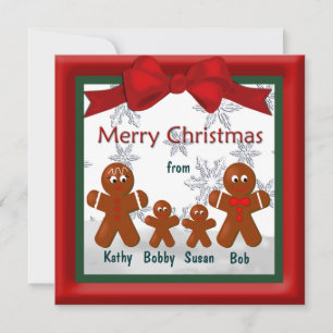 Frohe Weihnachten aus der Familie von Vier Lebkuch