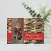 Frohe Weihnachten aus der neuen Adresskarte Einladung (Stehend Vorderseite)