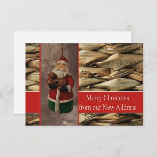 Frohe Weihnachten aus der neuen Adresskarte Einladung (Vorne/Hinten)