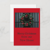 Frohe Weihnachten aus der neuen Adresskarte Einladung (Vorne/Hinten)