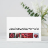 Frohe Weihnachten aus der neuen Adresskarte Einladung (Stehend Vorderseite)