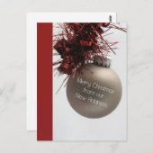 Frohe Weihnachten aus der neuen Adresskarte Postkarte (Vorne/Hinten)