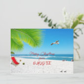 Frohe Weihnachten aus der Paradise Urlaubskarte (Stehend Vorderseite)
