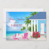 Frohe Weihnachten aus der Paradise Urlaubskarte (Vorderseite)