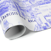 Frohe Weihnachten aus der SF Bay Geschenkpapier (Rolleneckpunkt)