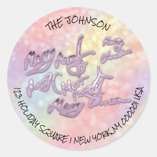 Frohe Weihnachten aus der UAWG Rücksendeadresse Na Runder Aufkleber (Vorderseite)