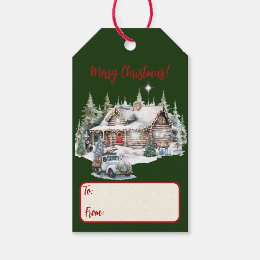 Frohe Weihnachten aus der Weihnachtskarte der Cabi Geschenkanhänger (Vorderseite)