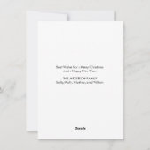 Frohe Weihnachten aus der Weihnachtskarte des Schn (Rückseite)