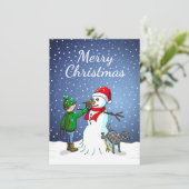 Frohe Weihnachten aus der Weihnachtskarte des Schn (Stehend Vorderseite)