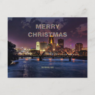 Frohe Weihnachten aus Des Moines Postkarte