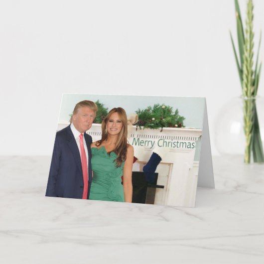 Frohe Weihnachten aus Donald und Melania (Vorderseite)
