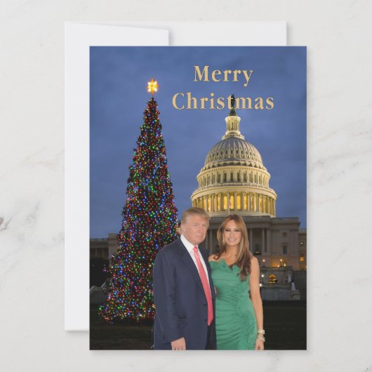 Frohe Weihnachten aus Donald und Melania (Vorderseite)