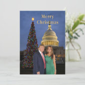 Frohe Weihnachten aus Donald und Melania (Stehend Vorderseite)