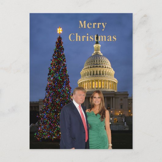 Frohe Weihnachten aus Donald und Melania (Vorderseite)