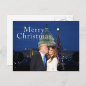 Frohe Weihnachten aus Donald und Melania Postkarte (Vorne/Hinten)