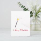 Frohe Weihnachten aus einem Egret (Stehend Vorderseite)