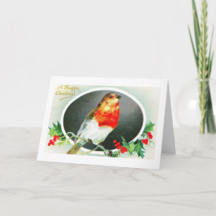 Frohe Weihnachten aus einem Rotkehlchen