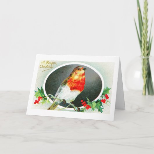 Frohe Weihnachten aus einem Rotkehlchen (Vorderseite)