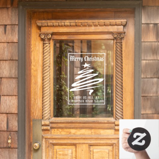 Frohe Weihnachten aus einer geschäftlichen Dekorat Fensteraufkleber (Haustür)