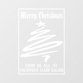 Frohe Weihnachten aus einer geschäftlichen Dekorat Fensteraufkleber (Blatt)