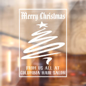 Frohe Weihnachten aus einer geschäftlichen Dekorat Fensteraufkleber (Blatt 2)