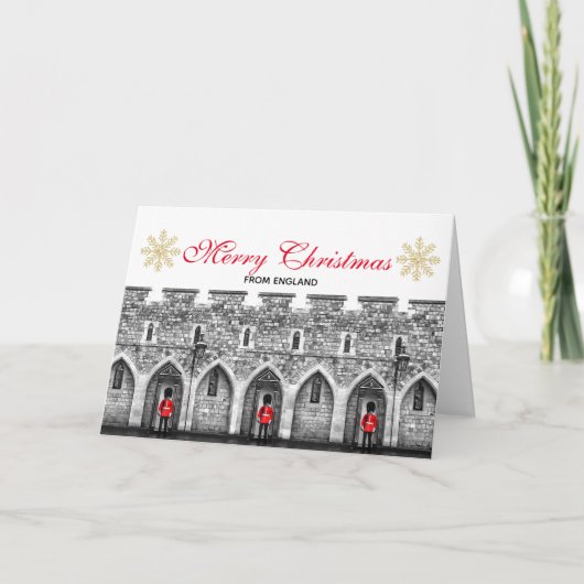 Frohe Weihnachten aus England Card Karte (Vorderseite)