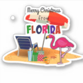Frohe Weihnachten aus Florida Aufkleber (Vorderseite)