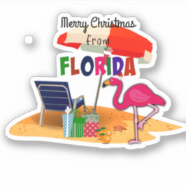 Frohe Weihnachten aus Florida Aufkleber