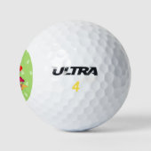 Frohe Weihnachten aus Florida, bunt Golfball (Logo)