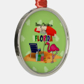 Frohe Weihnachten aus Florida, bunt Ornament Aus Metall (Rechts)