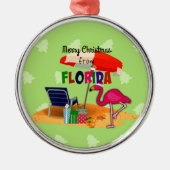Frohe Weihnachten aus Florida, bunt Ornament Aus Metall (Vorne)