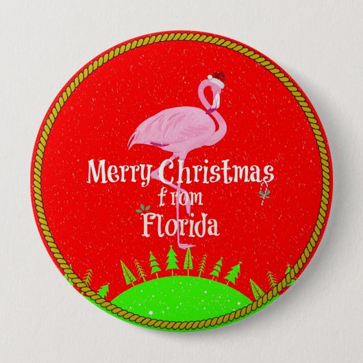 Frohe Weihnachten aus Florida, Button (Vorderseite)
