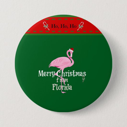 Frohe Weihnachten aus Florida Button (Vorderseite)