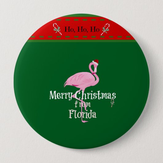 Frohe Weihnachten aus Florida Button (Vorderseite)